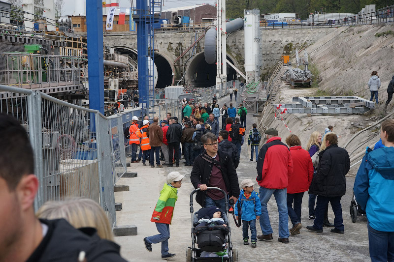 День открытых дверей на стройплощадке Фильдерского тоннеля проекта «Штутгарт-21».